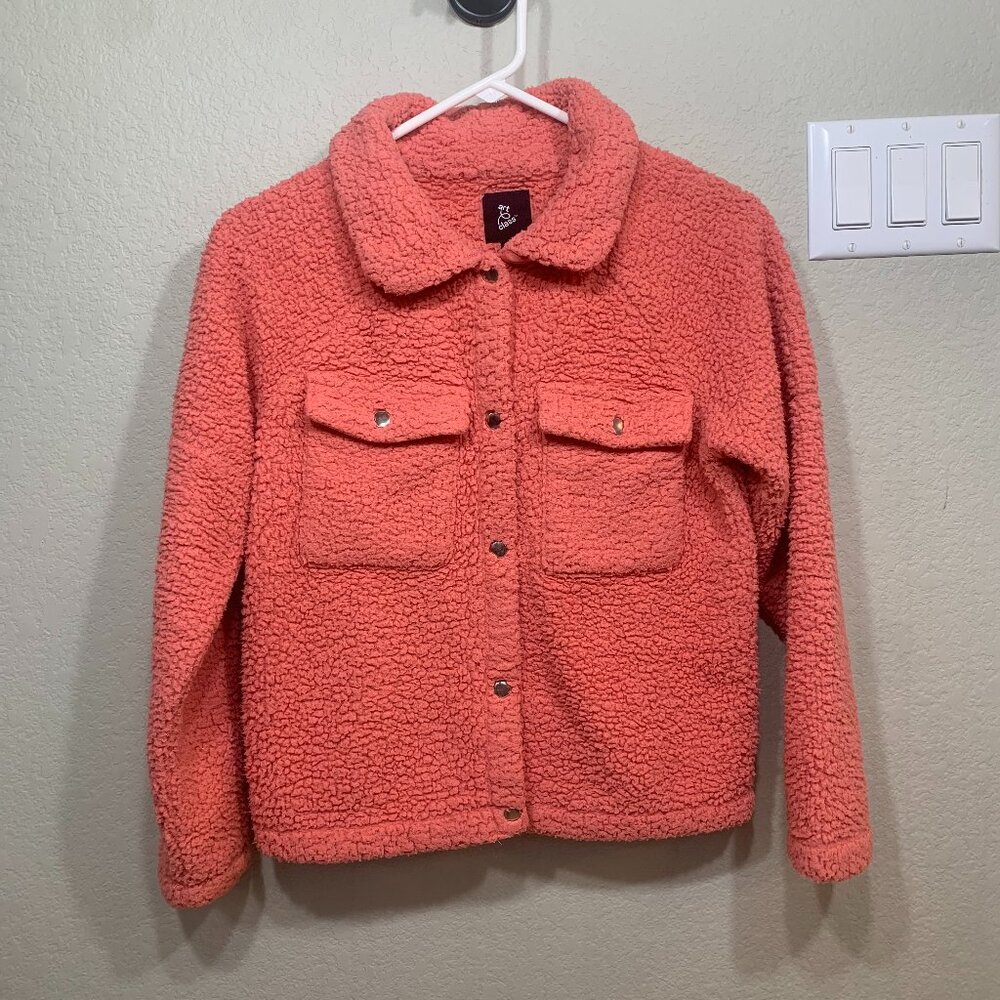 Girls Lg Peach Faux Fur